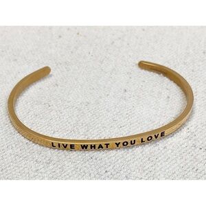 LIVE WHAT YOU LOVE MantraBand cuff